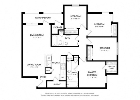 Signature at Southern Oaks_4 Bedroom Floor Plan